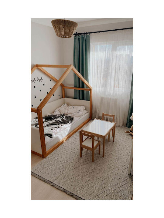 SteweHome Παιδικό Χαλί Γκρι 80x100cm Πάχους 60mm