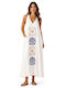 Summer Midi Leather White Dress