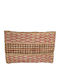 My Shoe Fashion Korbweide Strandtasche mit Kulturtasche Beige