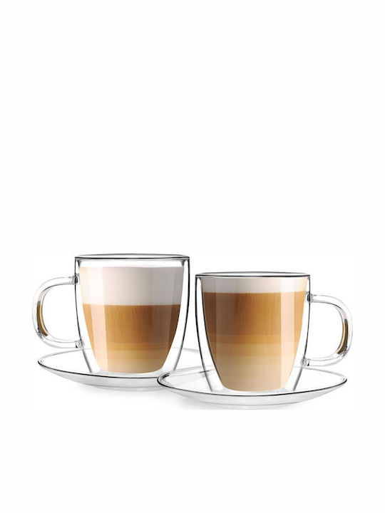 Vialli Design Комплект Чаши За Кафе От Порцелан Бели 250ml 2 Броя