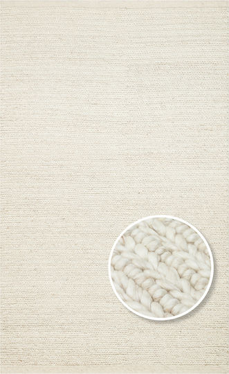 SteweHome Χειροποίητο Χαλί Ορθογώνιο Μπεζ 130x190cm