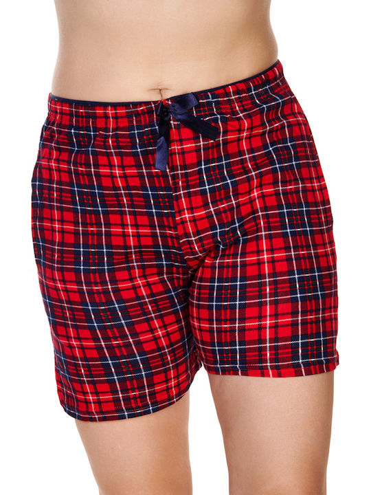 Comfort Sommer Damen Schlafanzug Kurze Hosen Rot Comfort Sommer Damen Schlafanzug Kurze Hosen Rot