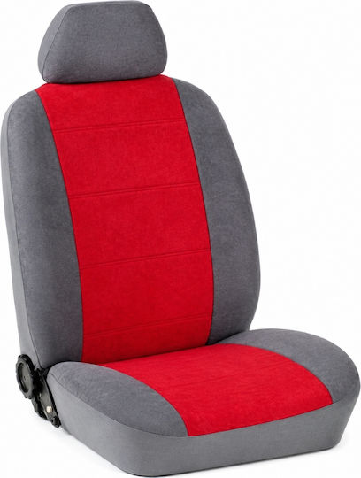 Car Seat Covers Set Pancar Alcantara A2-a5 Red-Grey