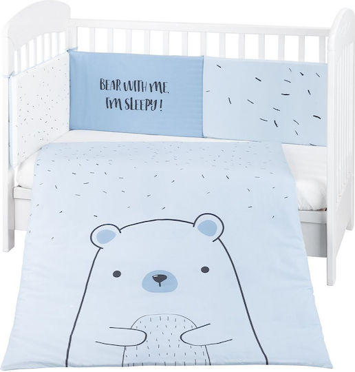 Kikka Boo Σετ Κούνιας Bear With Me Blue 2τμχ