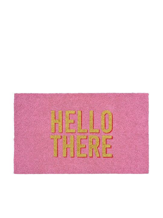 Doormat From Coconut Tree With Non-Slip Backing Pink 45x75cm