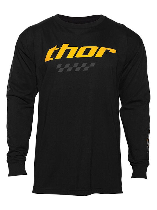 Thor Thor TEE S17 Charger Männer Motorradbluse Langärmelig Schwarz Farbe
