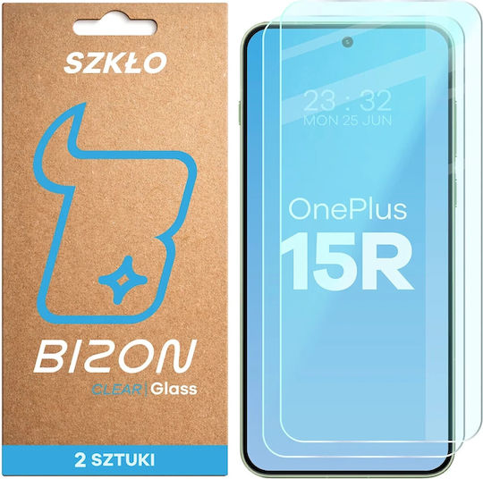 Set 2 Folii Protectie Telefoane Bizon Glass Clear Duo Tempered Glass Compatibile OnePlus 15R Transparente