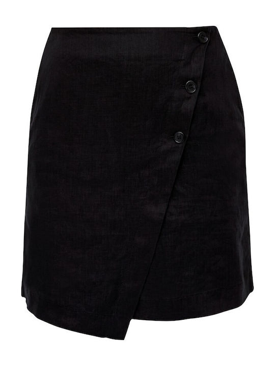s.Oliver Linen Skirt Black