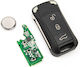 Car Key Shell with Blade with 3 Buttons Remote for Porsche