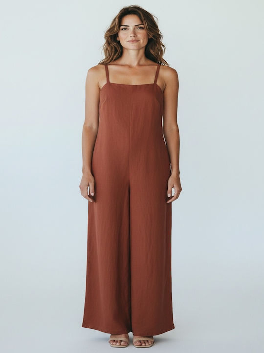 Moutaki Women's Linen Jumpsuit Beige