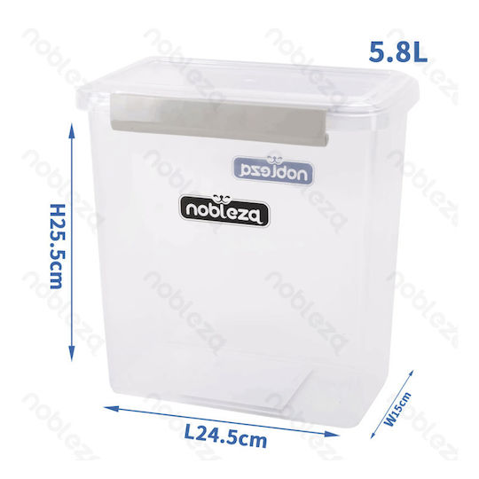 Nobleza Pet Food Container 223541 Food Storage Container for Dog & Cat made of Propylene 5.8L 24.5x15x25.5cm