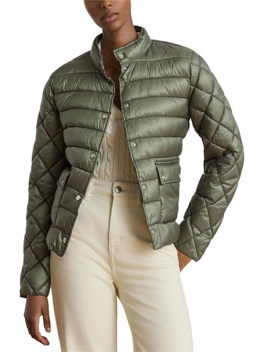 Γυναικείο Puffer Μπουφάν για Χειμώνα Medium Green