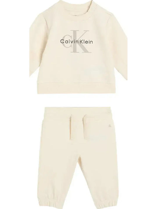 Calvin Klein Παιδικό Σετ Φόρμας Μπεζ