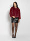 Blană Scurtă de Damă Burgundy