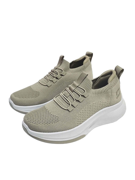 Stoff Herren Slip-Ons Braun