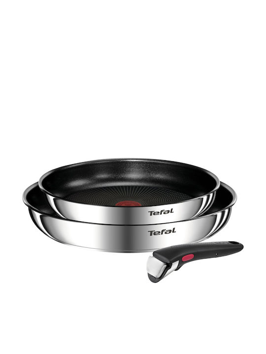Tefal Ingenio Emotion Σετ Τηγάνια από Ανοξείδωτο Ατσάλι με Αντικολλητική Επίστρωση 3τμχ