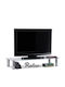Stand TV Din Sticlă Argintiu/Transparent 100x35x17cm