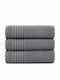 Xionoula Home Geo Körperhandtuch Geo Graue 3 Stücke Gewicht 500gr/m²