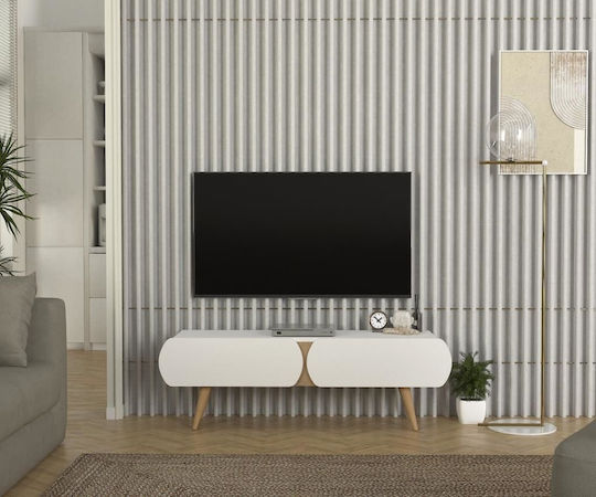 TV-Ständer Weiß M120xP31.7xH42cm
