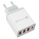 Alista Home Incarcator Fără Cablu cu 3 Porturi USB-A și Port USB-C 32W Power Delivery / Quick Charge 3.0 Alb (161977)