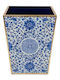 Caspari Ceramic Bathroom Bin Blue