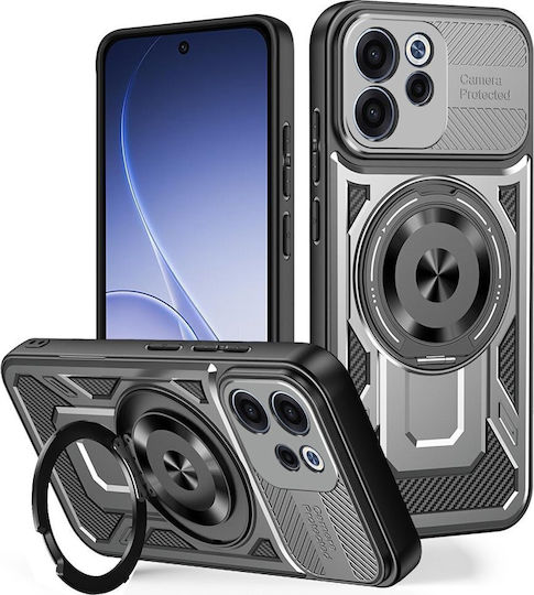 Techsuit Gray Silicone Back Cover (Oppo Reno15 F)