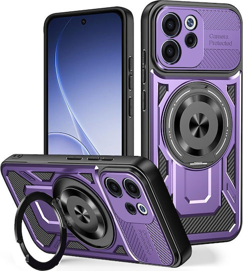 Techsuit Purple Silicone Back Cover (Oppo Reno15 F)