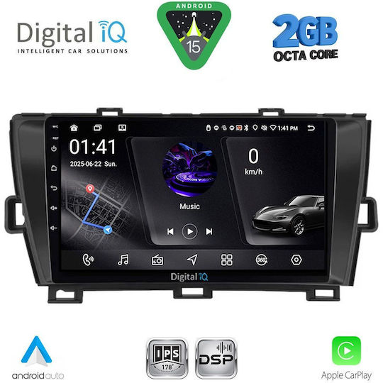 Digital IQ Ηχοσύστημα Αυτοκινήτου για Toyota Prius 2009-2015 (Bluetooth/USB/WiFi/GPS/Apple-Carplay/Android-Auto) με Οθόνη Αφής 9"