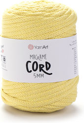 Yarnart Sfoară Macrame 5mm 754 Galben Deschis