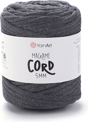 Yarnart Sfoară Macrame 5mm 758 Gri Închis