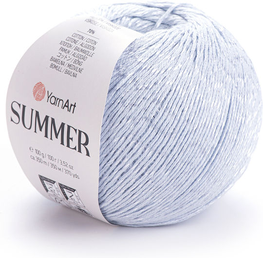 YarnArt Sommer 100gr 350mt 70% Baumwolle 30% Viskose Farbe 50 Hellgrau