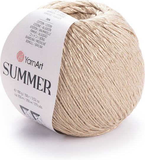 Yarnart Summer 100гр 350м 70% Памук 30% Вискоза Цвят 42 Тъмнобежов