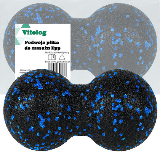 Vitolog Massagekugel für Nacken, Rücken und Körper gegen Cellulite Schwarz