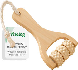 Vitolog Ξύλινο Roller Μασάζ για τον Αυχένα, την Πλάτη, τα Πόδια & το Σώμα κατά της Κυτταρίτιδας Πράσινο Vitolog Ξύλινο Roller Μασάζ για τον Αυχένα, την Πλάτη, τα Πόδια & το Σώμα κατά της Κυτταρίτιδας Πράσινο