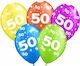 Set 5 Baloane Numere Latex Bej 40 cm