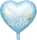 Luftballon Herz Folie Blau Mom Zu 35cm