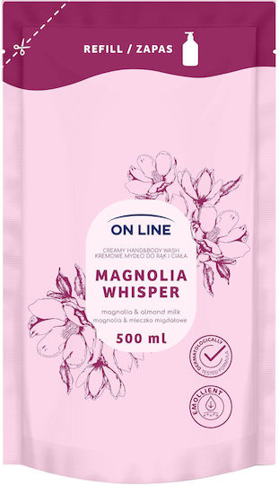 On Line Magnolia Whisper Ανταλλακτικό Αφρόλουτρο με AHA για Απολέπιση 500ml