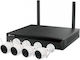 Ezviz Surveillance System 4 Wireless IP Cameras 4MP with NVR Recorder