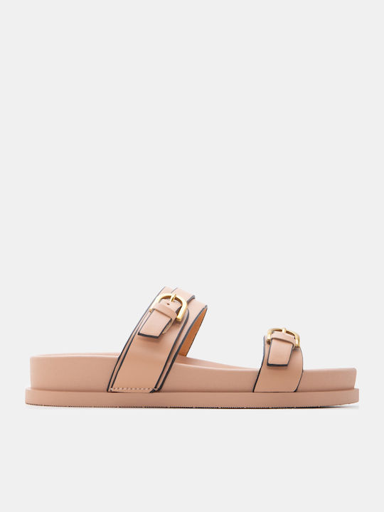 Luigi Women's Flat Sandals Flatforms Beige