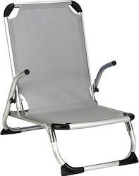 Medrelaxhome Folding Aluminium Beach Chair Compact Grey