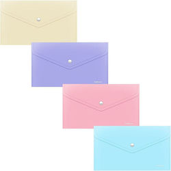 ErichKrause C6 Fizzy Pastel Travel 140 Micron Ass Ol File Folder with Button ErichKrause C6 Fizzy Pastel Travel 140 Micron Ass Ol File Folder with Button