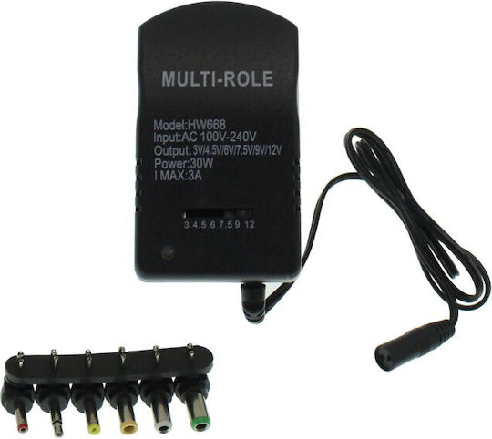 Universal Adaptor de Alimentare cu Tensiune Reglabilă 12 cu Putere 30W cu Set de Mufe (AW-57616)