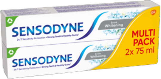 Sensodyne Extra Whitening Избелваща Паста за Зъби 2x75 Ml