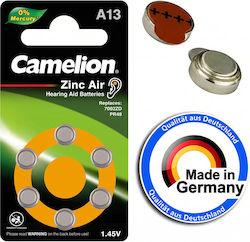 Camelion Α13-ΒΡ6 Μπαταρίες Ακουστικών Βαρηκοΐας 1.45V Camelion Α13-ΒΡ6 Μπαταρίες Ακουστικών Βαρηκοΐας 1.45V