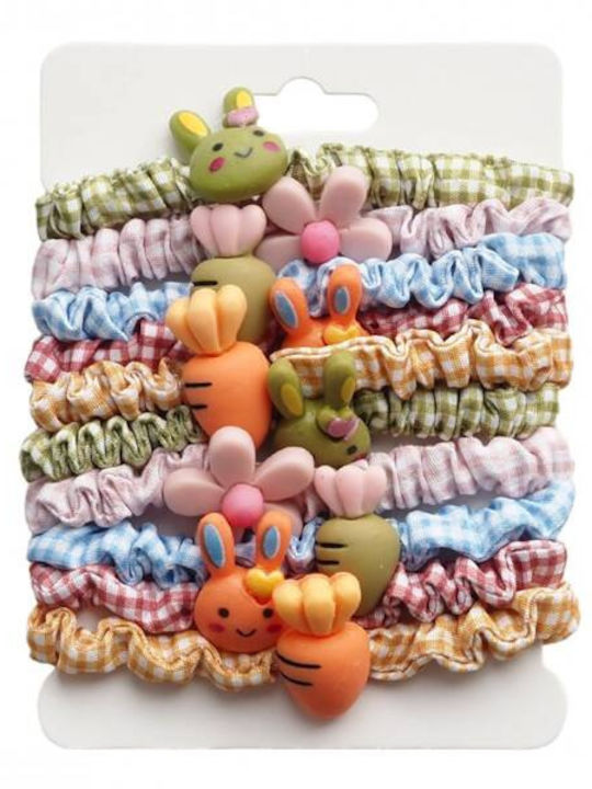 Ecarla Комплект Терикотени Ластици За Коса Bunny Gum146 10 Броя