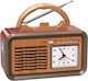 XB-9009BTS Retro Portable Solar Radio with Blue...