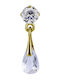Crazy Needles Gold Plated Titanium Earrings with Stones