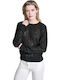 Logo Women's Cotton Sweater Black