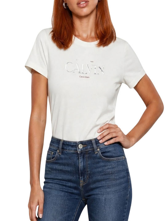 Calvin Klein Дамска Тениска Бяла