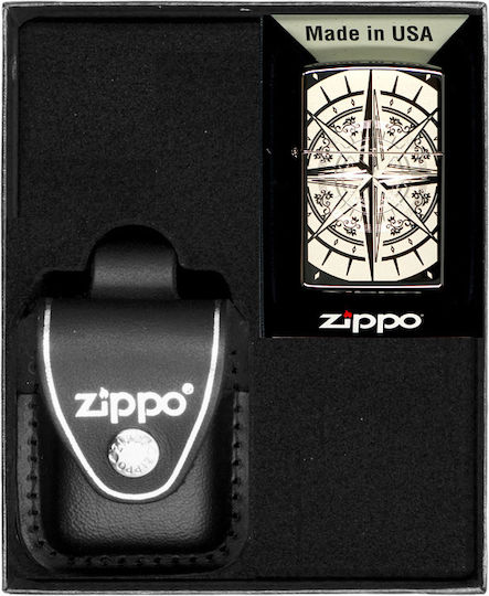 Zippo Αντιανεμικός Αναπτήρας Φλόγας σε Μπεζ χρώμα